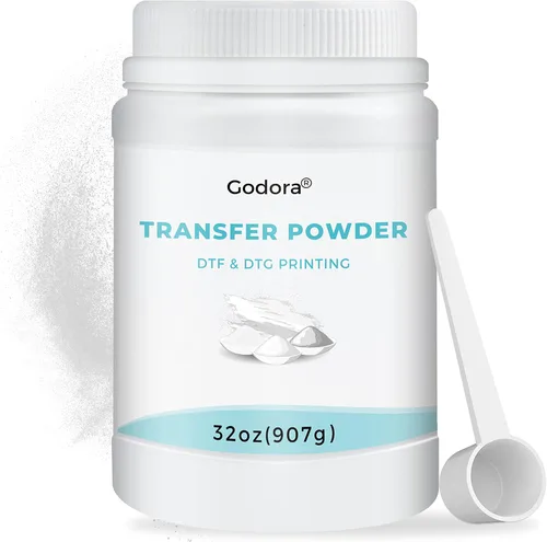 Miniatura 4 de Godora DTF - Adhesivo termofusible de transferencia digital blanco en polvo para prendas de color negro u oscuro, transferencia pretratamiento