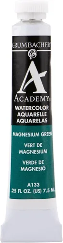 Miniatura 12 de Grumbacher Academy Pintura de acuarela, 0.3 fl oz/0.25 onzas, óxido de cromo verde (A048)