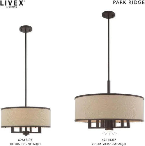 Miniatura 6 de Livex Lighting 62614-48 Park Ridge - Lámpara de araña de 6 luces, pintada a mano con hoja de oro antigua