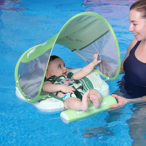 Miniatura 7 de Mambobaby Float Deluxe - Flotador de piscina para bebés: entrenador de natación seguro y cómodo para bebés y niños pequeños, diseño no inflable