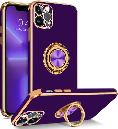 Miniatura 15 de BENTOBEN Funda para iPhone 13 Pro con Soporte de Anillo de 360 Grados con Función de Atril Soporte Magnético para Montaje en Coche, Funda Protectora