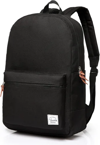 VASCHY Mochila escolar, unisex, delgada, ligera, resistente al agua, para hombres y mujeres, mochila escolar universitaria, bolsa de viaje