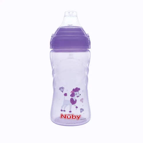 Miniatura 2 de Nuby Paquete de 2 Vasos Deportivos Sin Derrames Impresos Thirsty Kids No-Spill Sip-it con Boquilla Suave y Tapa - 12 oz, 12+ Meses, Paquete de 2