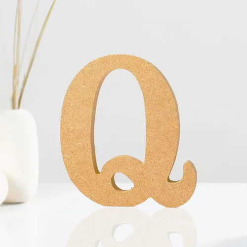 Miniatura 9 de AOCEAN Letras de madera diseñables de 4 pulgadas, letras de madera sin terminar para decoración de pared, letras decorativas de pie en rodajas