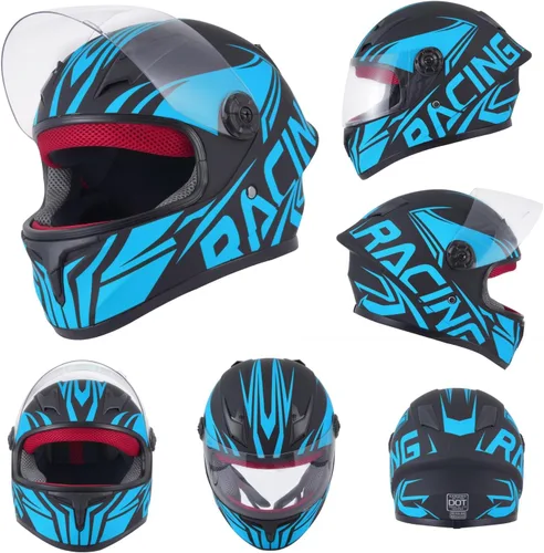 Miniatura 7 de Casco de motocicleta de cara completa para niños, casco de motocicleta para niños, motocross, ATV, motocross, 4 ruedas, Street Racing Offroad, casco