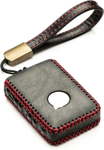 Miniatura 7 de Vitodeco Funda de cuero genuino para llavero compatible con Volvo XC40, XC60, XC90, S90, S60, V60, V90 2019-2024 (4 botones, moca)