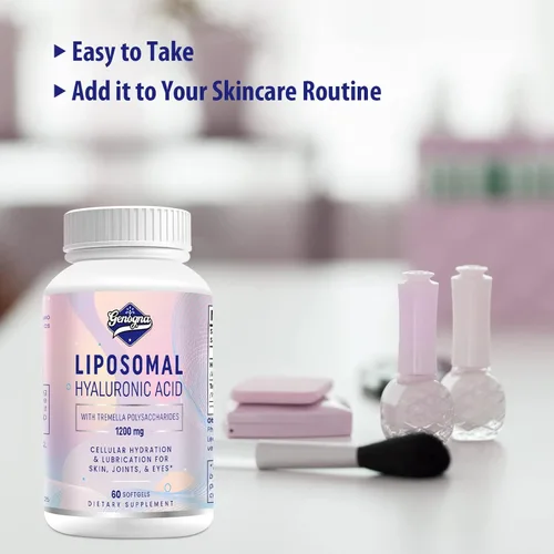 Miniatura 7 de Suplementos de ácido hialurónico liposomal de 1000 mg de alto biodisponibles cápsulas de ácido hialurónico dietético con polisacáridos de tremella