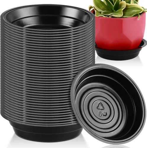 Miniatura 17 de Paquete de 30 platillos transparentes para plantas en interiores (4, 6, 8, 10, 12 pulgadas) platillos para macetas para plantas en maceta, juego
