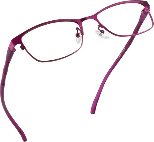 Miniatura 13 de LifeArt Gafas de lectura sin montura de aleación, gafas de bloqueo de luz azul, antirreflejos, púrpura (2339_purple)
