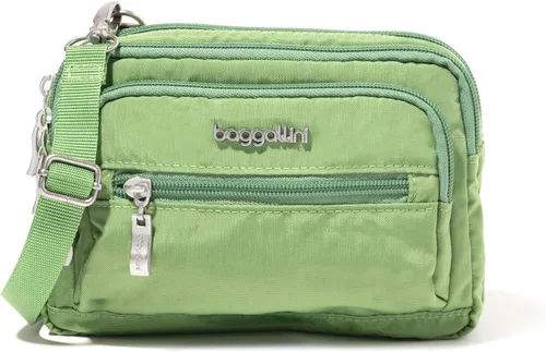 Miniatura 20 de Baggallini Bolsa cruzada pequeña con triple cremallera para mujer, 8 x 6 pulgadas, ligera, convertible
