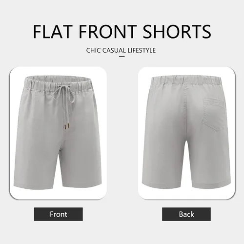 Miniatura 3 de Janmid Pantalones cortos de playa de verano con cordón de ajuste clásico para hombre