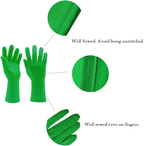 Miniatura 6 de Aniler Guantes de elastano hasta la muñeca para hombres y mujeres, para bodas, fiestas, Navidad, disfraces, fiestas, bailes