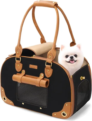 Bolsa transportadora para perros, transportador de mascotas, plegable, impermeable, de nailon de alta calidad, portátil, para gatos y perros Nailon