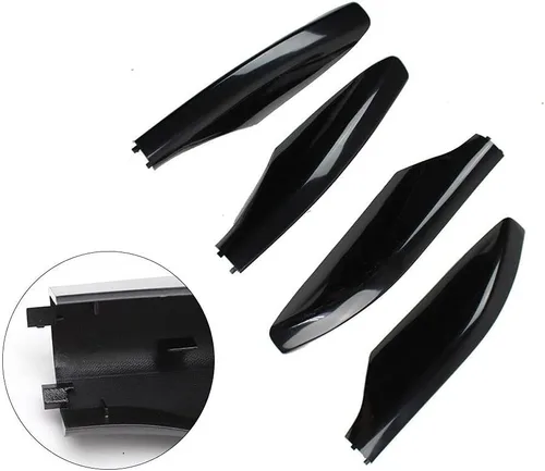 Miniatura 3 de Desplazamiento 4 unids negro ABS portaequipajes de techo barra de extremo de carril cubierta cubierta para Toyota Land Cruiser Prado J120 FJ120