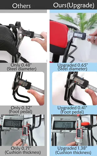 Miniatura 4 de Asiento Trasero para Niños de Bicicleta, Accesorio de Asiento de Bicicleta para Niños Montado en la Parte Posterior para Bicicleta de Adultos