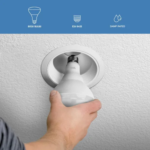 Miniatura 6 de Feit Electric Bombilla LED BR30, equivalente a 100 W, regulable, 5CCT, base mediana E26, 90 CRI, 1400 lúmenes, blanco ajustable, 13 años de vida