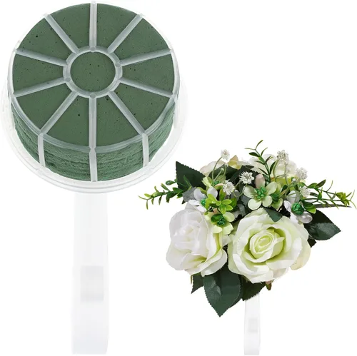 Miniatura 2 de Yardwe 2 soportes de espuma para ramo de boda para flores frescas, soporte para ramo de novia con agarre cómodo para bodas y arreglos florales