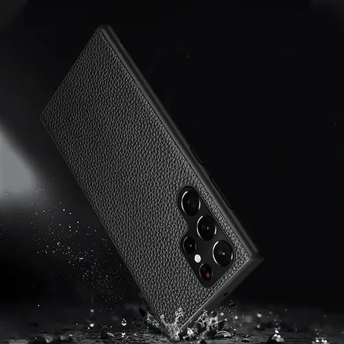 Miniatura 5 de XWCG Funda para Samsung Galaxy S22/S22 Ultra Genuina Funda de Cuero a prueba de Golpes Anti-Anti-Anti-Anti-Anti-Huella TPU Funda de Teléfono Funda