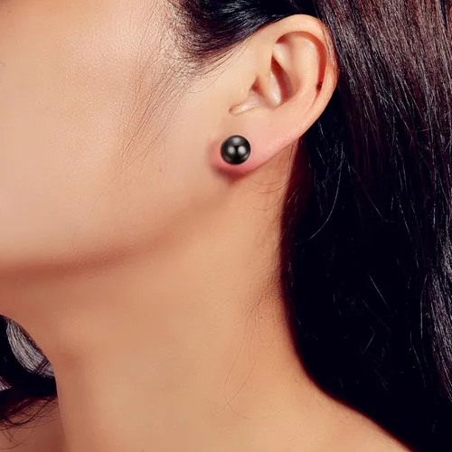 Miniatura 2 de SmileBelle Aretes tipo dormilona para mujer, de plata de ley de 18 quilates, con turquesa, como regalo de cumpleaños, aretes de cristal de perlas