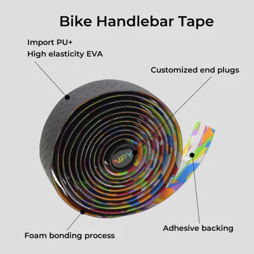Miniatura 4 de Cintas de manillar de bicicleta, cinta antideslizante para barra de bicicleta de carretera, cintas autoadhesivas de espuma EVA de agarre cómodo, 2