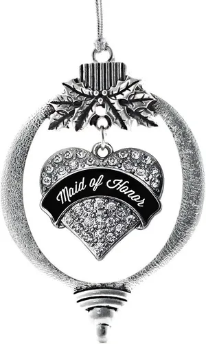 Miniatura 44 de Inspired Silver - Adorno con dije de hermana gemela - Adornos navideños de plata con circonitas cúbicas