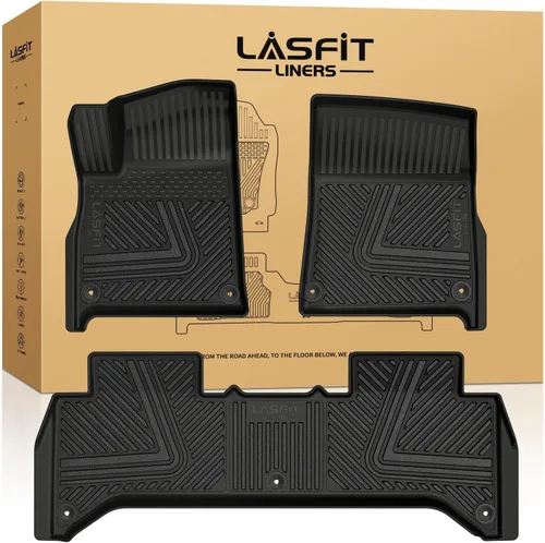 Miniatura 50 de LASFIT Tapetes de elastómero termoplástico para 1a y 2a fila de asientos de auto, para todo tipo de clima