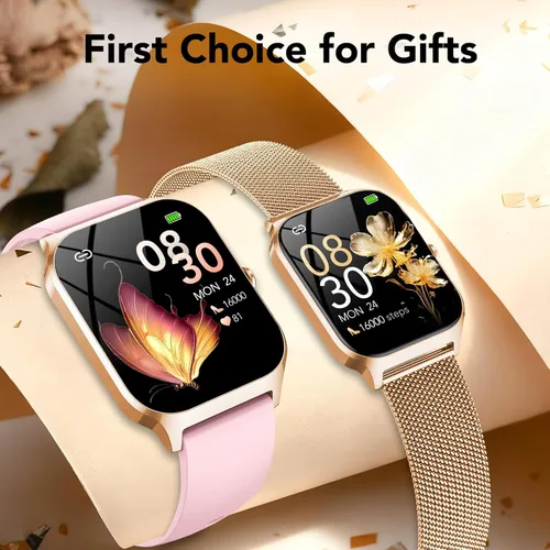 Miniatura 9 de CASCHO Relojes inteligentes para mujer (Android/iOS), reloj inteligente HD de 1.85 pulgadas con llamadas/mensajes/control de voz AI, monitor