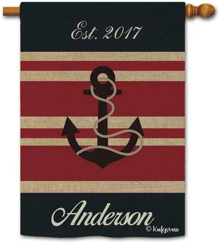 Miniatura 4 de Welcome Style Initial Garden Flag Snowflake Decor Customized Your Last Name 12.5X18 Inch Print Double Sided