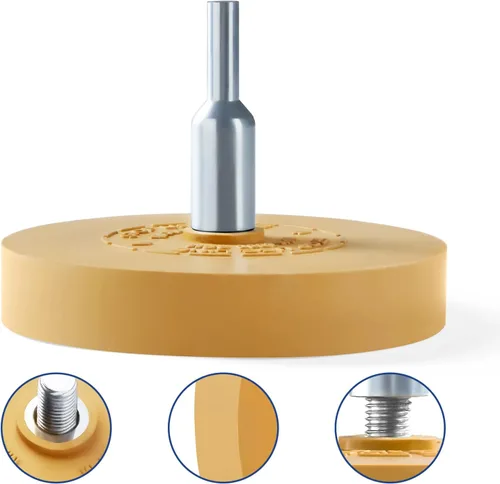Miniatura 7 de Paquete de 4 ruedas de goma de borrar removedor de calcomanías, rueda de goma de borrar removedora de adhesivos para automóviles, herramienta