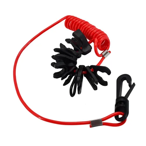 Llaves universales de interruptor de parada de seguridad para barco, 11 unidades con cordón compatible con Yamaha Tohatsu Suzuki compatible con