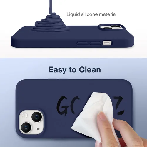 Miniatura 7 de GONEZ Funda magnética para iPhone 14, compatible con Magsafe, con protector de pantalla + protector de cámara, forro de microfibra antiarañazos
