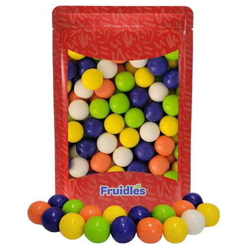 Miniatura 6 de Fruidles Bolas de goma con sabor a frutas, golosinas de bufé de dulces, recambios de tamaño de máquina, certificado Kosher Parve, 1 pulgada