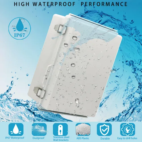 Miniatura 2 de Caja eléctrica impermeable al aire libre, caja de conexiones resistente a la intemperie, IP67 ABS, interruptor de caja de plástico, enrutador, caja