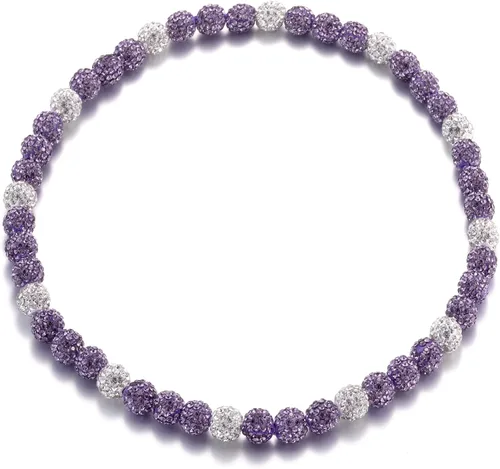 Miniatura 20 de SKQIR Collar de Cuentas de Béisbol para Hombres Bling Accesorios de Goteo de Béisbol con Diamantes de Imitación Brillantes para Hombres Colección