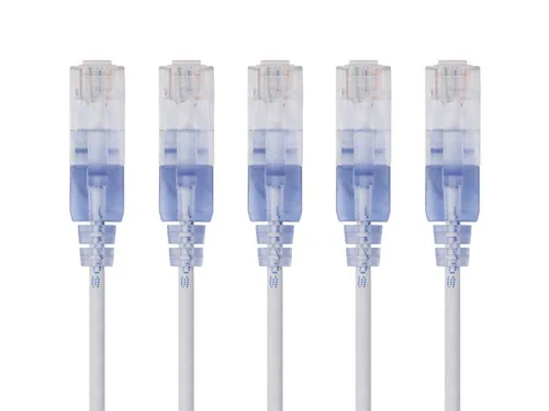 Miniatura 47 de Monoprice Cat6A - Cable de conexión Ethernet de 6 pulgadas, negro, UTP, 30 AWG, 10G, cable de cobre puro desnudo, sin enganche, RJ45, serie SlimRun