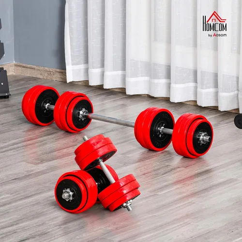 Miniatura 2 de Soozier Adjustable Dumbbell Set, Convertible to Barbell Weight Set for Home Gym Women and Men Weight Lifting Training.