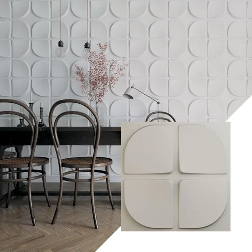Miniatura 20 de Ekena Millwork WP20X20EUWH 19 5/8 pulgadas de ancho x 19 5/8 pulgadas de alto Edmund EnduraWall Decorativo 3D Panel de pared cubre 2.67 pies