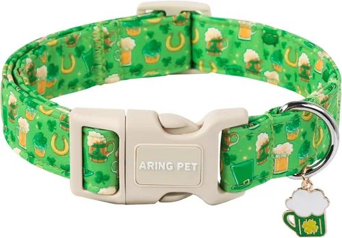 Miniatura 9 de Aring Pet Collar navideño para perro, lindo, ajustable, de algodón, para cachorros, perros pequeños, medianos y grandes, con copos de nieve, rojo Z
