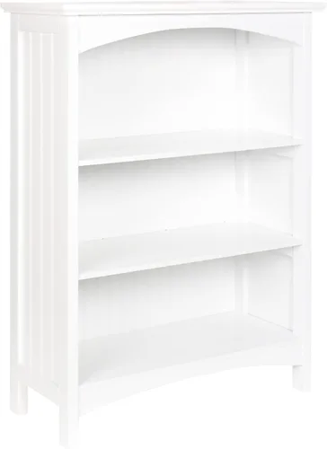 eHemco Estantería de 3 niveles con 2 soportes arqueados, 40 pulgadas, color blanco