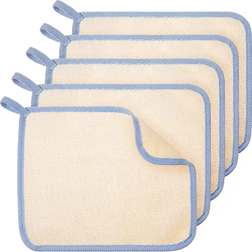 Miniatura 17 de Tatuo 5 paños exfoliantes para el rostro y el cuerpo, tejido de toalla para el baño, exfoliante, masaje, paño de baño para mujeres y hombres, 10.63