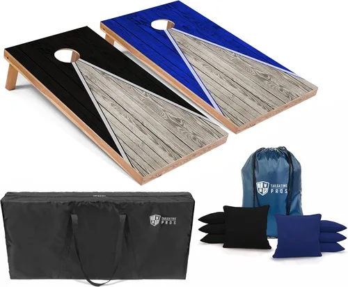 Miniatura 13 de Tailgating Pros Juego de tablero de Cornhole ligero con diseño piramidal con bolsas de frijoles y estuche de transporte, juego de cornhole