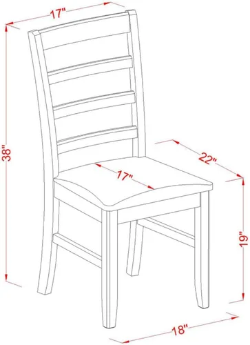 Miniatura 2 de East West Furniture PFC-CAP-C Parfait - Sillas de comedor para cocina, sillas de madera tapizadas de tela de lino, juego de 2, capuchino