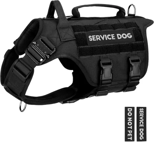 Miniatura 8 de Arnés táctico para perros - PETNANNY Chaleco para perro de servicio para perros grandes Cobertura corporal completa en arnés para perros de Rosa