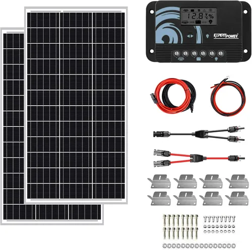 Miniatura 13 de ExpertPower Kit de energía solar de 200 W y 12 V Paneles solares mono-rígidos de 200 W, controlador de carga solar MPPT de 30 A RV, remolque