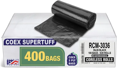 Miniatura 28 de Aluf Plastics - Bolsas de basura de 20-30 galones, (paquete de 100) 1.1 mil (equiv) bolsas de basura de plástico de baja densidad, 30 x 36 pulgadas
