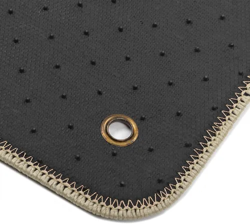Miniatura 5 de IKON MOTORSPORTS, Alfombrillas de nailon para automóvil compatibles con Jeep Cherokee 4DR 2014-2023, alfombras de automóvil de pasajeros color beige