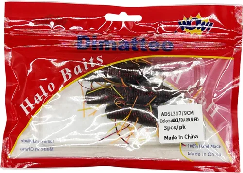 Miniatura 6 de Dimatteo ADSL212 Señuelos de silicona de pesca suave para lubina, trucha, 3.5 pulgadas, 9 unidades, 3 colores, 3 unidades de cada