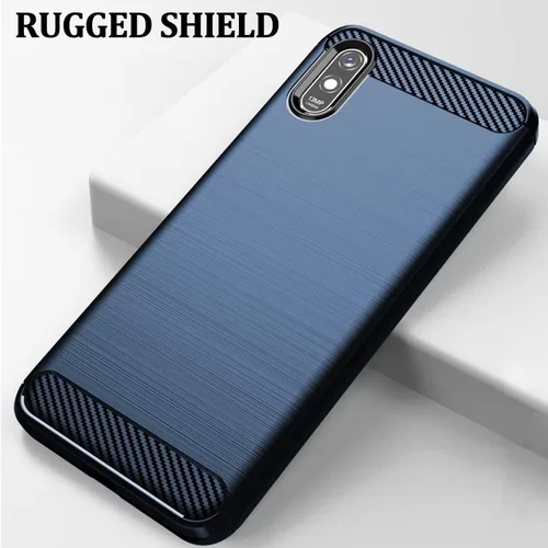 Miniatura 3 de Asuwish Funda de teléfono para Xiaomi Redmi 9A Redme 9i con protector de pantalla de vidrio templado y accesorios de celda suave y delgada de Azul