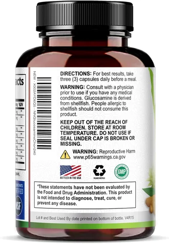 Miniatura 8 de Glucosamina Condroitina MSM 2100mg - 3x Fuerza, suplemento de apoyo articular para la movilidad y comodidad de las articulaciones para hombres