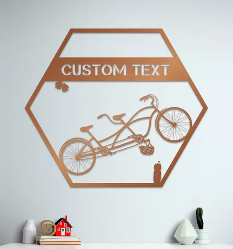 Miniatura 10 de Arte y decoración de pared de bicicleta de metal personalizada, regalo de metal personalizado para bicicleta, regalo para amantes del ciclismo